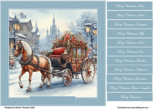 8 x 8 Dashing through the snow quick card front .6