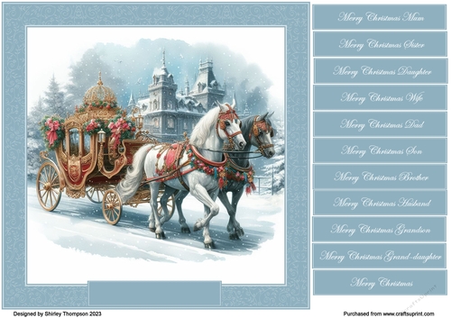 8 x 8 Dashing through the snow quick card front .7
