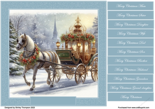 8 x 8 Dashing through the snow quick card front .8