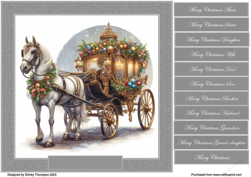 8 x 8 Dashing through the snow quick card front .9