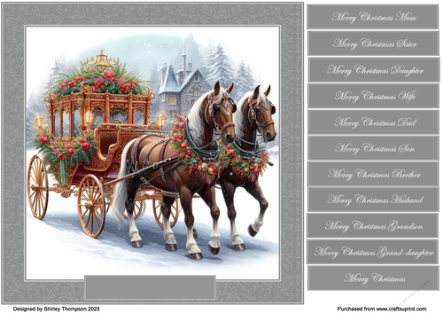 8 x 8 Dashing through the snow quick card front .10