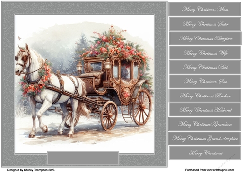 8 x 8 Dashing through the snow quick card front .11
