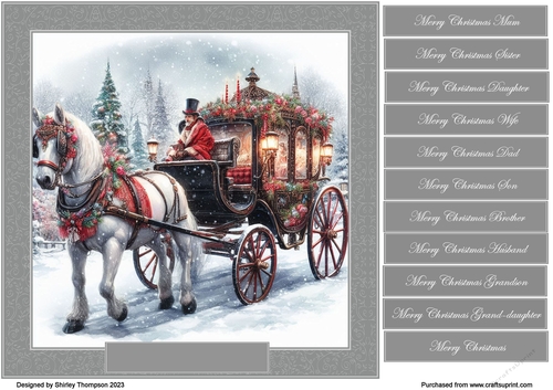 8 x 8 Dashing through the snow quick card front .12