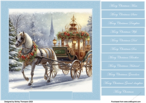 8 x 8 Dashing through the snow quick card front .18