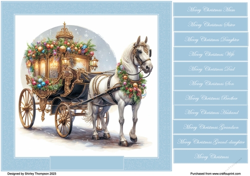 8 x 8 Dashing through the snow quick card front .19