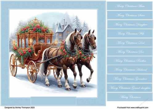8 x 8 Dashing through the snow quick card front .20