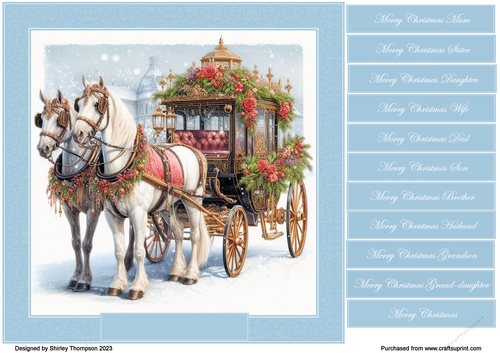 8 x 8 Dashing through the snow quick card front .21