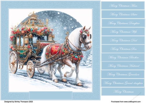 8 x 8 Dashing through the snow quick card front .22