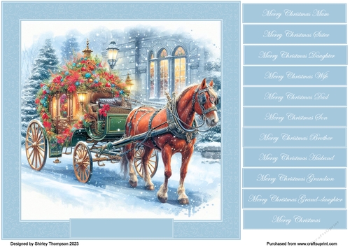 8 x 8 Dashing through the snow quick card front .23