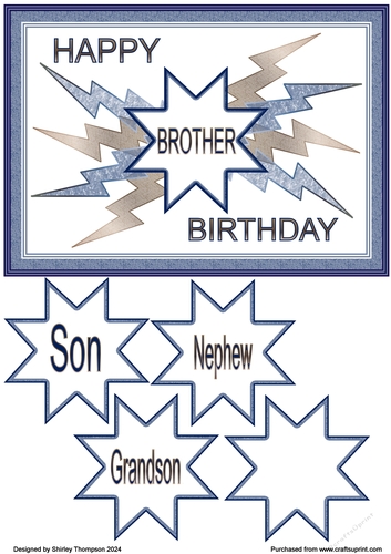 A5 lightening bolts quick card front.