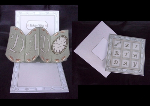 Brown & beige twist n pop card with matching envelope.