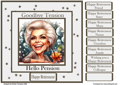 8 x 8  ladies retirement quick card front.8