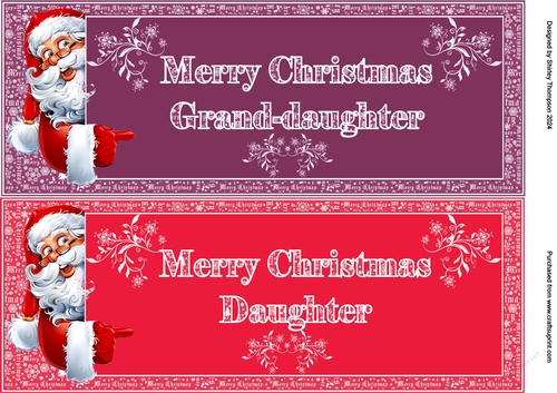 Pair of DL card toppers (Daughter & Grand-daughter).