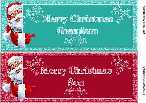 Pair of DL card toppers (Son & Grandson).