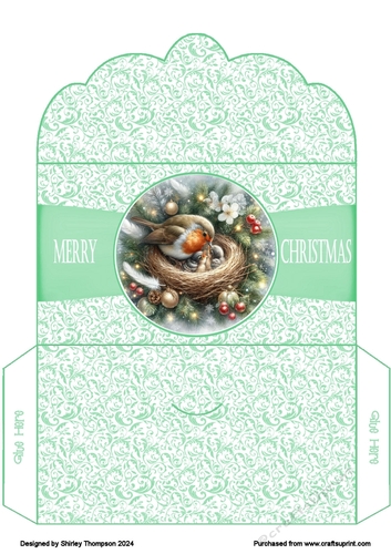 Mother robin & chicks money wallet