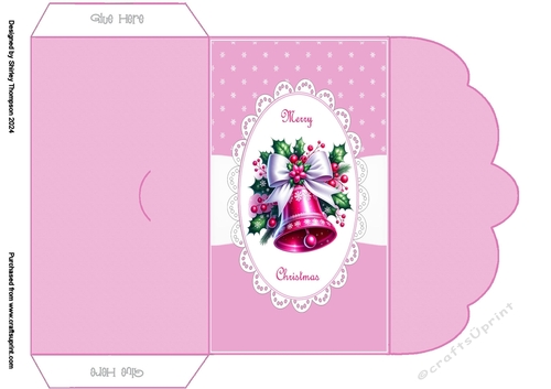 Pink bell money wallet.