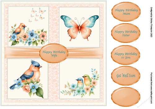 8 x 8 Spring is in the air quick card front.