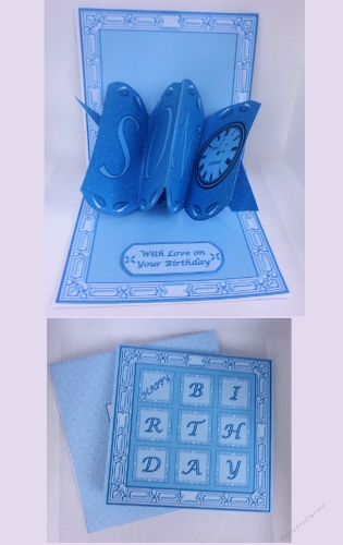Male birthday twist n pop card with matching envelope