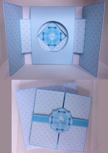 Fathers Day & Birthday shutter card with matching envelope (Blue).