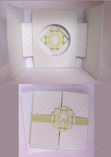 Fathers Day & Birthday shutter card with matching envelope (Khaki).