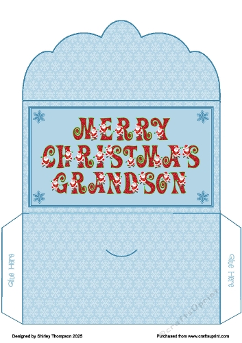 Santa alphas money wallet (Blue).