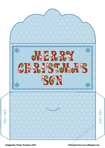 Santa alphas money wallet (Blue).