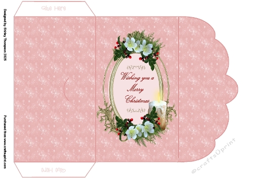 Pink snowflakes money wallet.