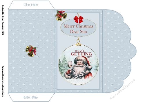 Mean Santa bauble money wallet (Son).