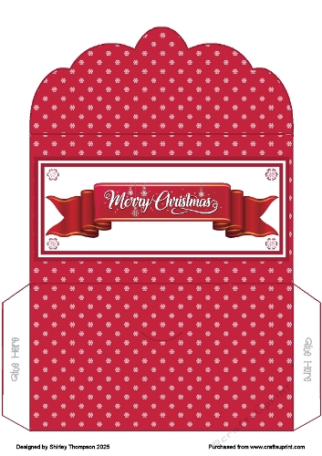 Merry Christmas banner money wallet.
