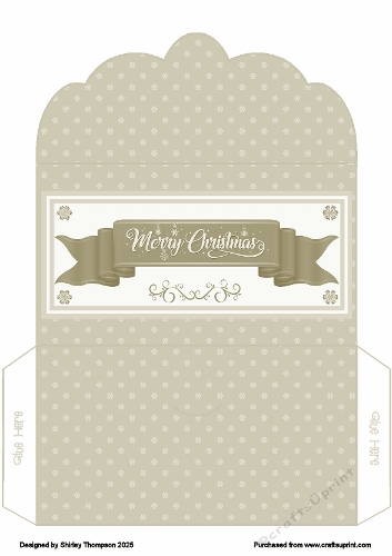 Merry Christmas banner money wallet (Stone).