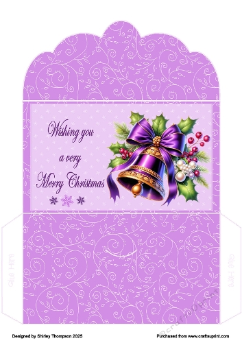Christmas bell money wallet (Lilac).
