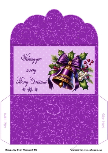 Christmas bell money wallet (Purple).
