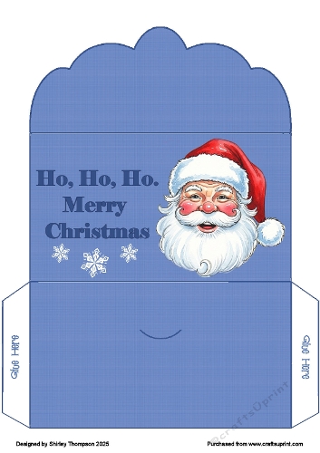 Smiling Santa money wallet (Deep blue).