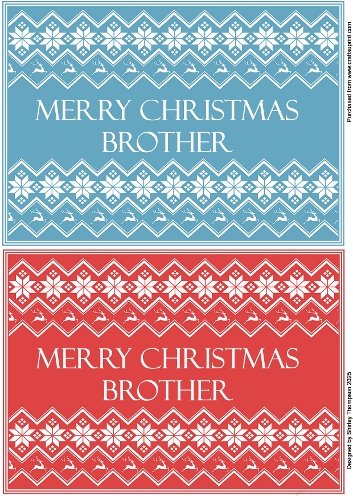 Pair of A5 quick card fronts for Brother.