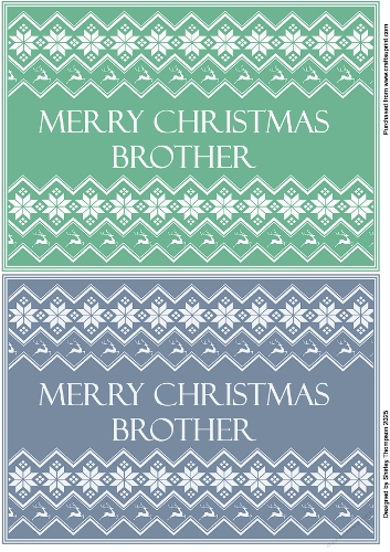 Pair of A5 quick card fronts for Brother.