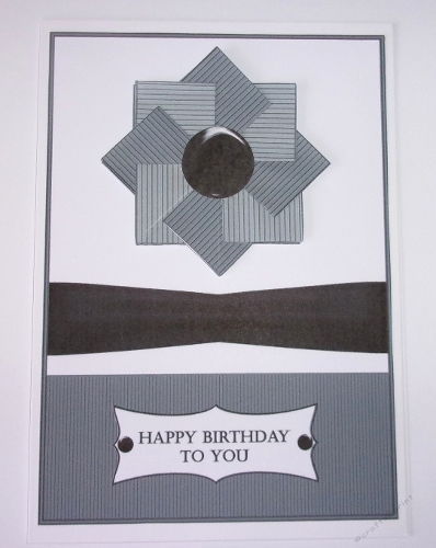 A5 monochrome medallion card.