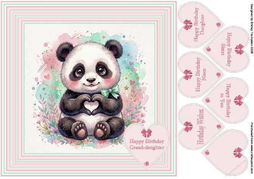 8 x 8 love u panda quick card front.