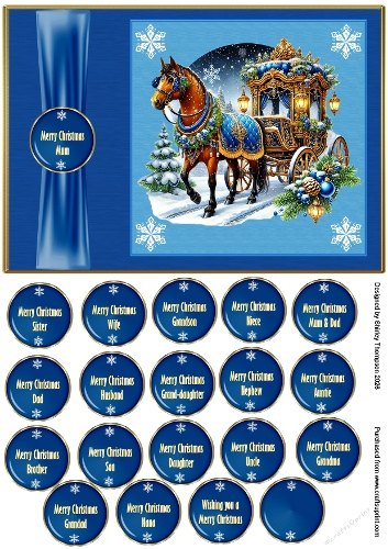 A5 horse drawn carriage quick card front.