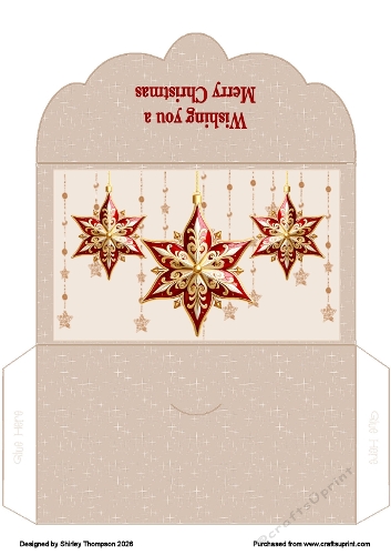 Red & gold Christmas decorations money wallet.