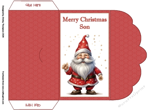 Red gnome money wallet (Son).