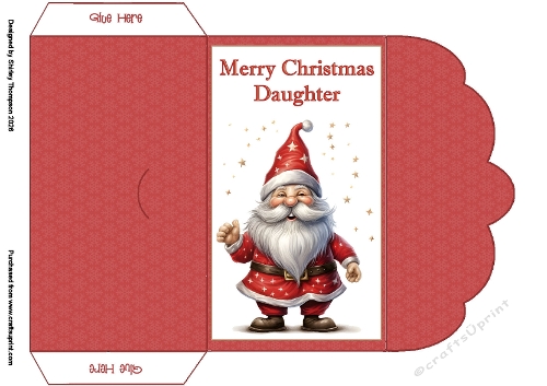Red gnome money wallet (Daughter).