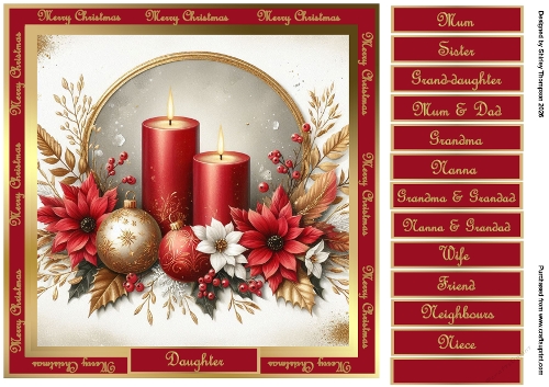 8 x 8 candles & florals quick card front.