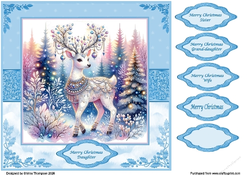 8 x 8 Christmas express quick card front.