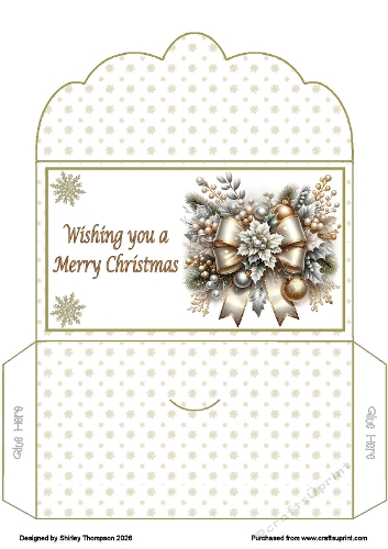 Large bow & baubles money wallet.