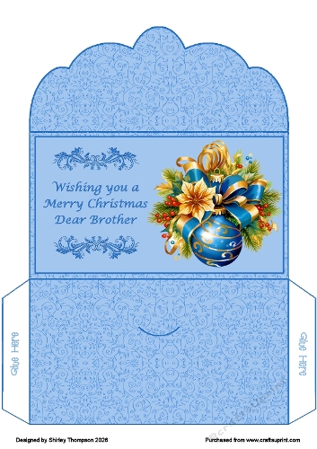 Blue bauble money wallet (Brother).