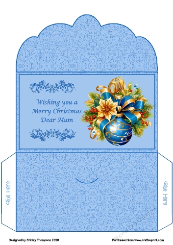 Blue bauble money wallet (Mum).