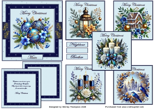 7 x 7 quick card kit with a choice of toppers and tags.