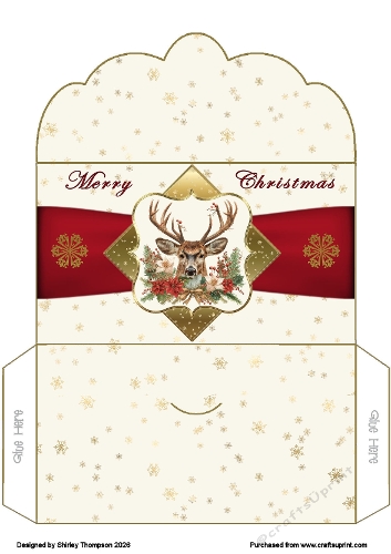 Stag scalloped edged money wallet.