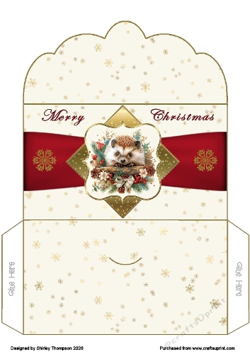 Hedgehog scalloped edged money wallet.