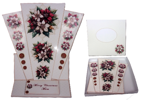 Triangular shaped easel card with matching 7 x 7 inch box.